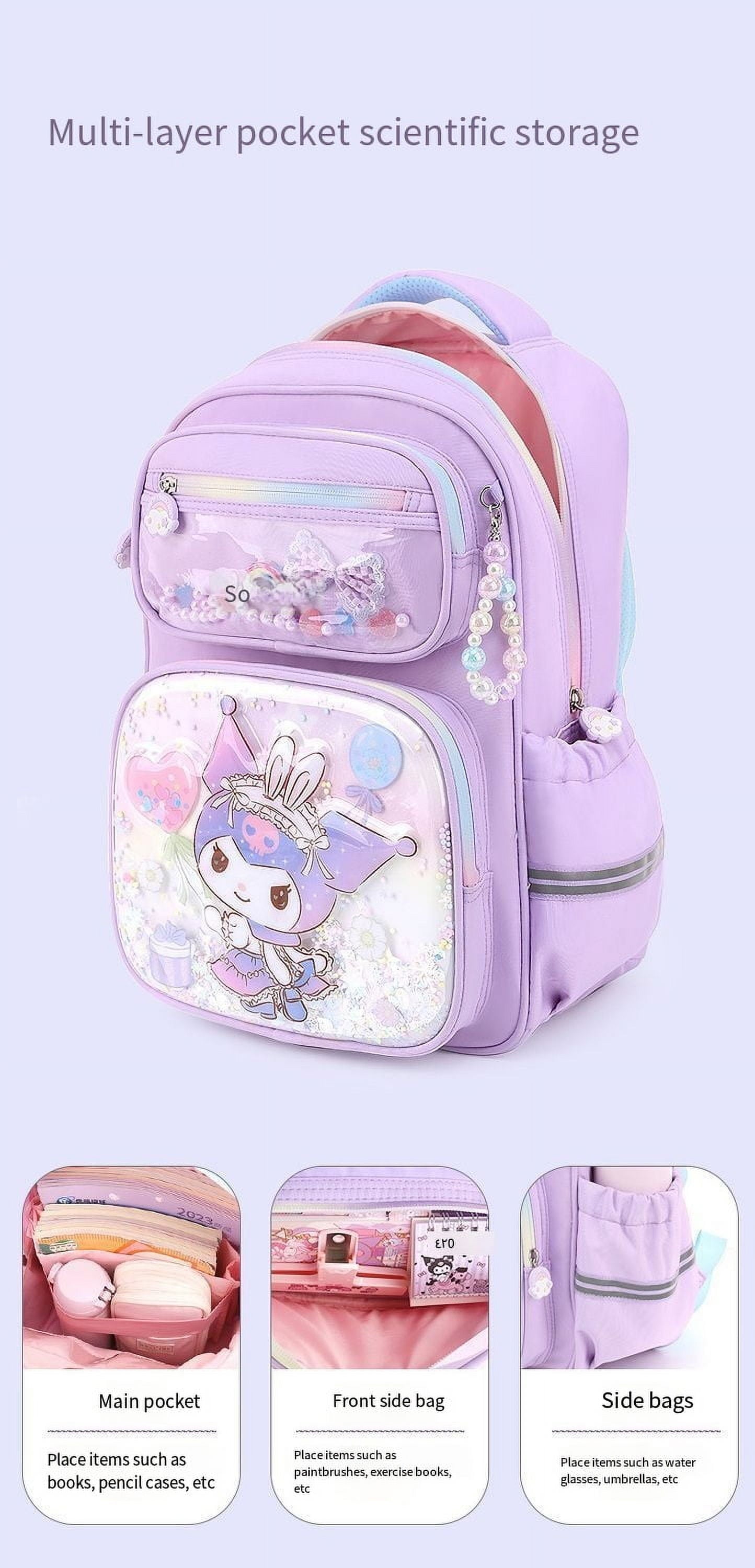 Student Kuromi School Bag Grade 1-3-6 New My Melody Backpack Spine Protector Burden Reduction Cute Cinnamoroll School Supplies