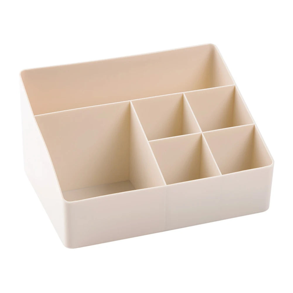 6 Grids Desk Makeup Organizer Cosmetic Storage Box Case Brush Lipstick Holder Skin Care Case Pen Pencial Stationery Storage Box