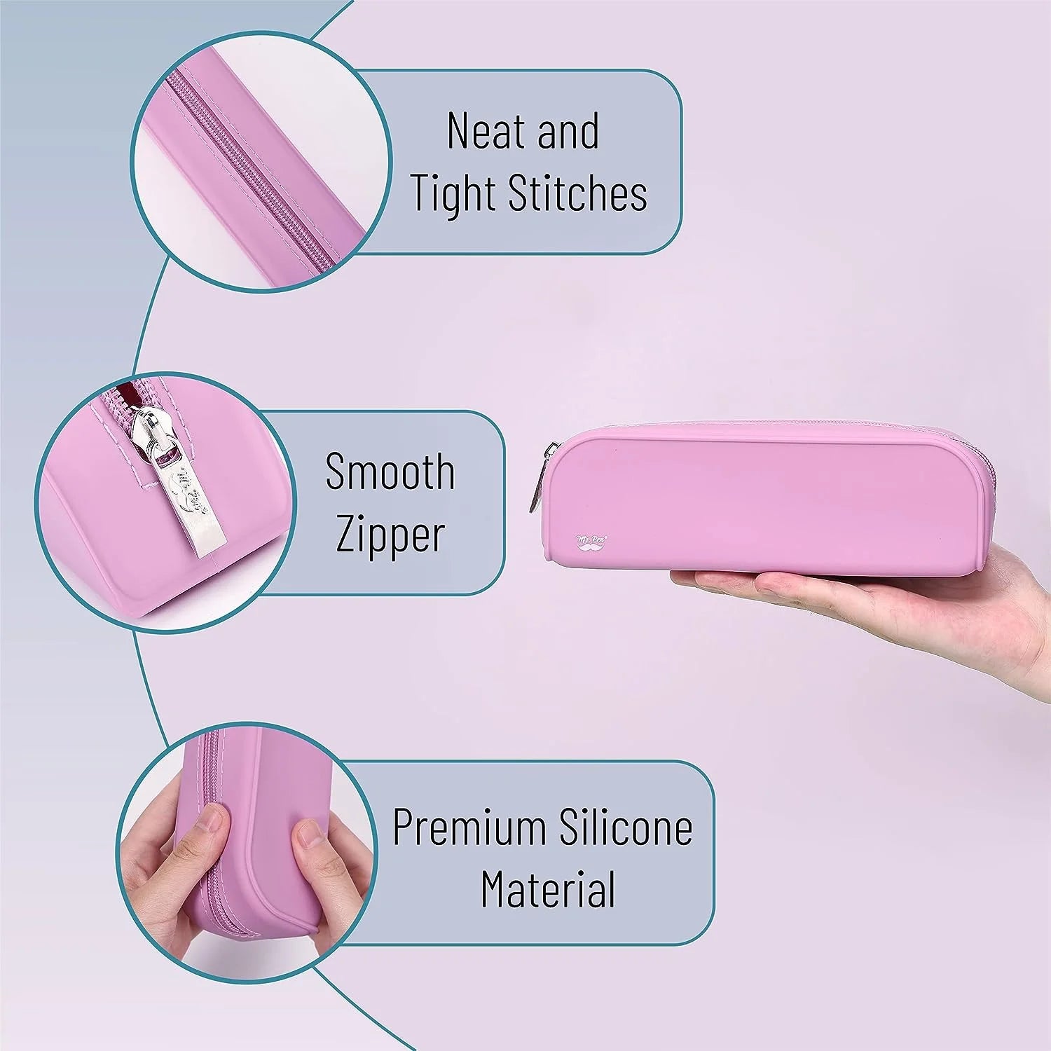 - Silicone Pencil Case, Magenta-Pink Pencil Pouch, Pencil Case Small, Pencil Pouch Aesthetic, Silicone Pencil Pouch, Pencil Case Aesthetic, Pencil Bag, Pencil Pouch for Women, Makeup Pouch