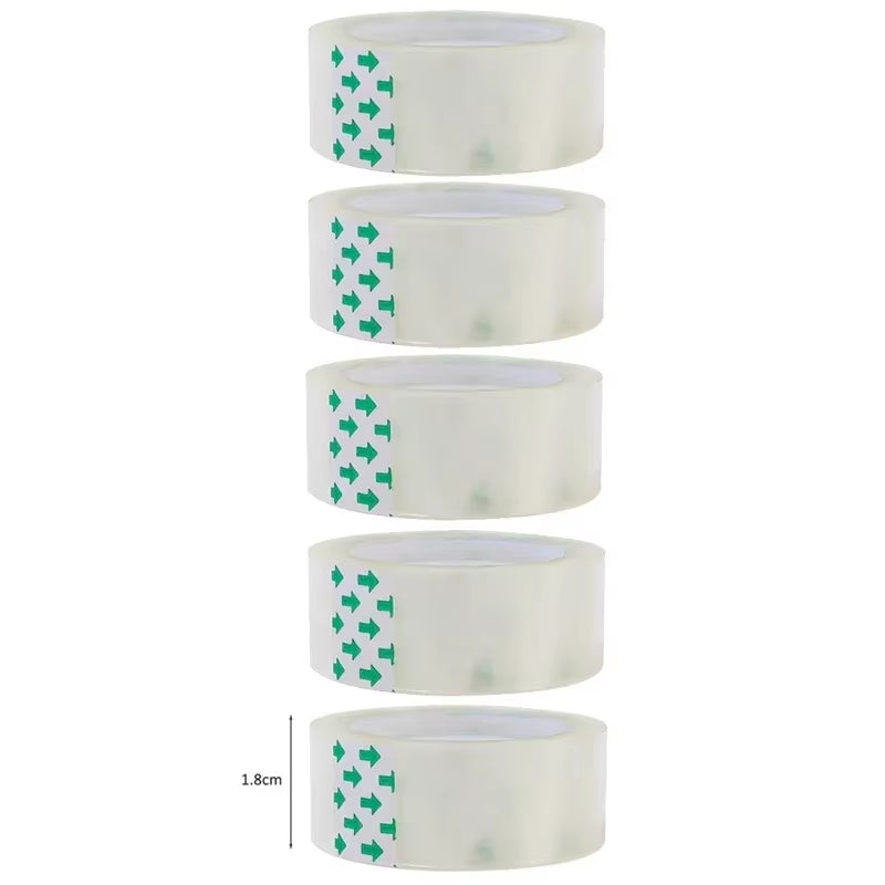 5-1Pcs 18/12/8Mm Transparent Adhesive Tape Pack Tools Stationery Office School Supplies Students Adhesive Tape Packing