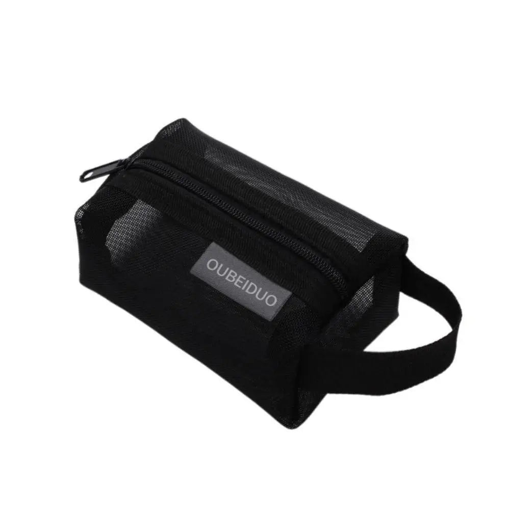 Puffs Cute Zipper Cosmetics Bag Korean Stationery Pen Case Large Capacity Women Travel Make up Toiletry Bag Washing Pouch