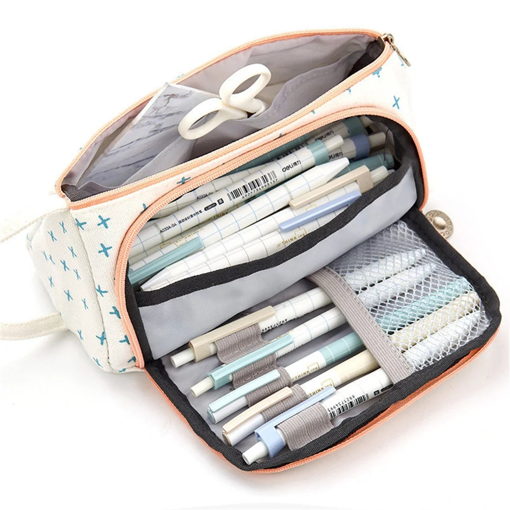 Big Capacity Pencil Pen Case Bag Pouch Holder for Middle High School Office College Girl Adult Large Storage, Boys Girls Back to School Supplies Sale