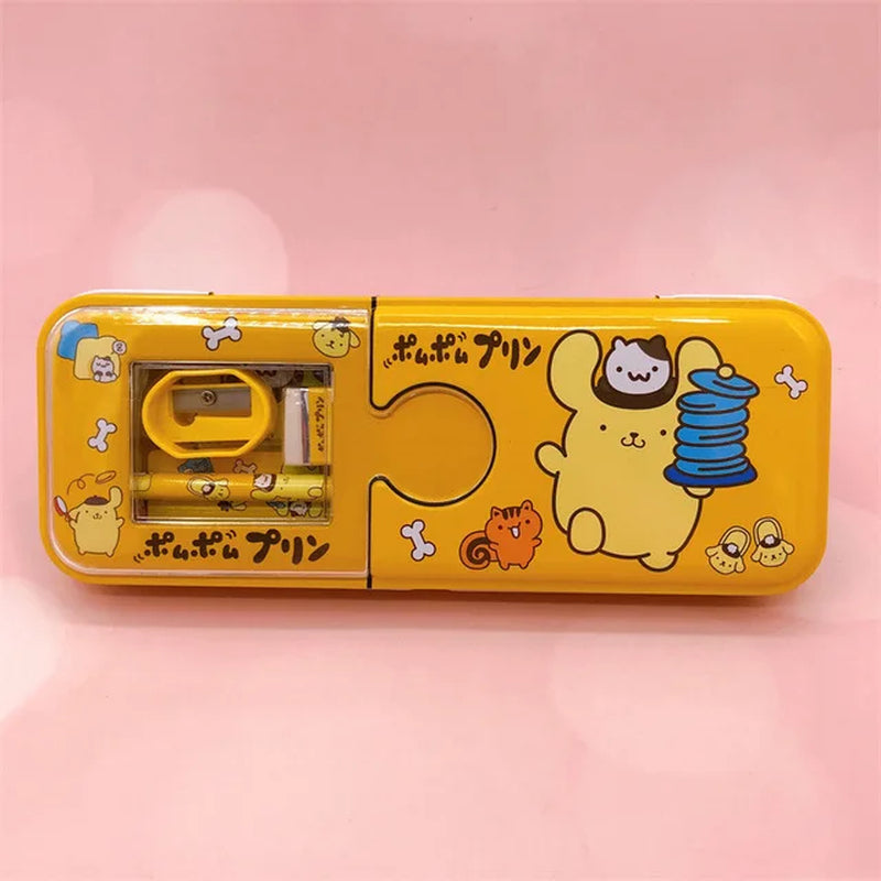 Cartoon Stationery Pen Box Melody Kuromi Hello Kitty Cinnamoroll Pochacco Pencil Box Kids Stationery Pencil Box Wholesale