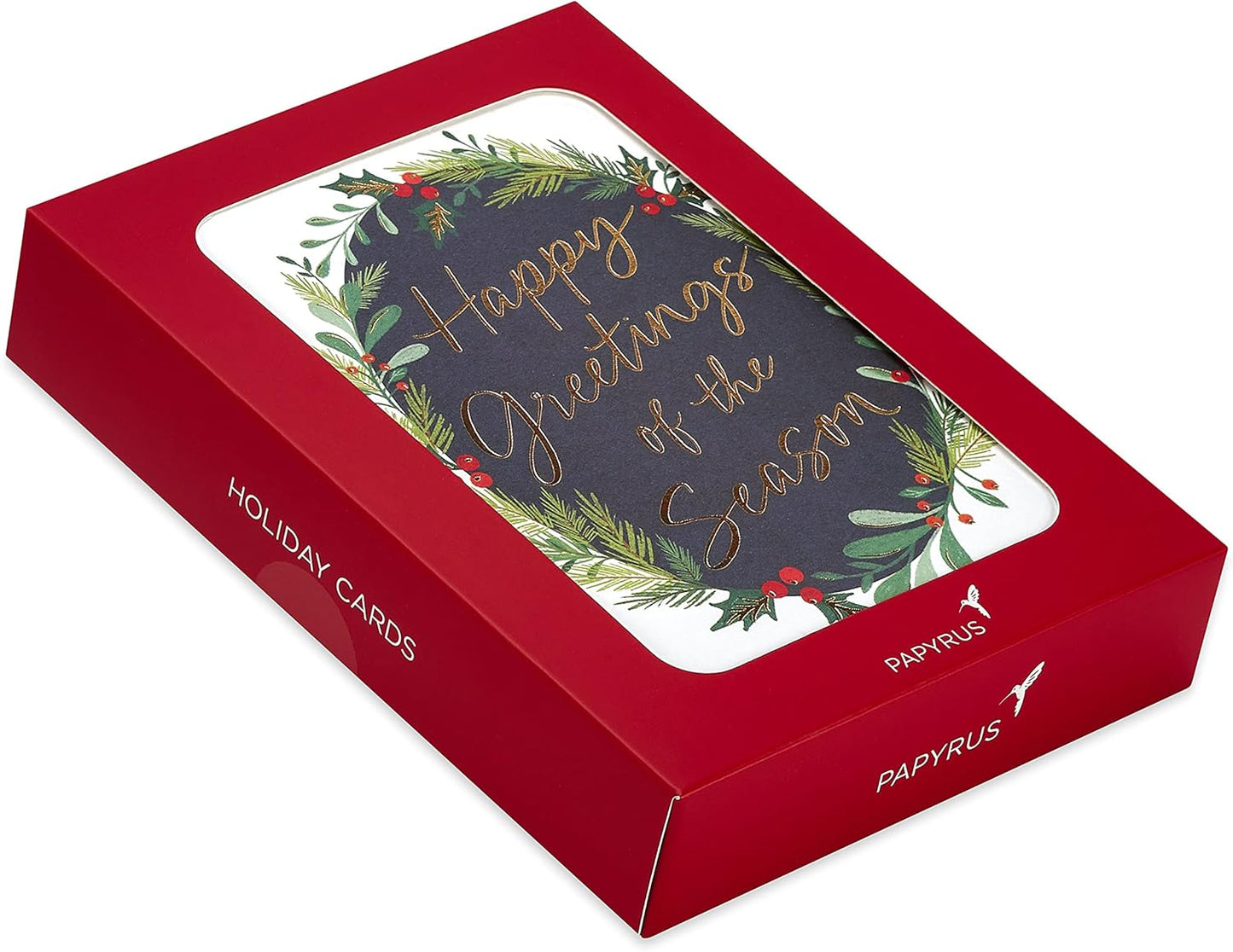 Boxed Christmas Cards with Envelopes, Joy to You, Wreath (20-Count)