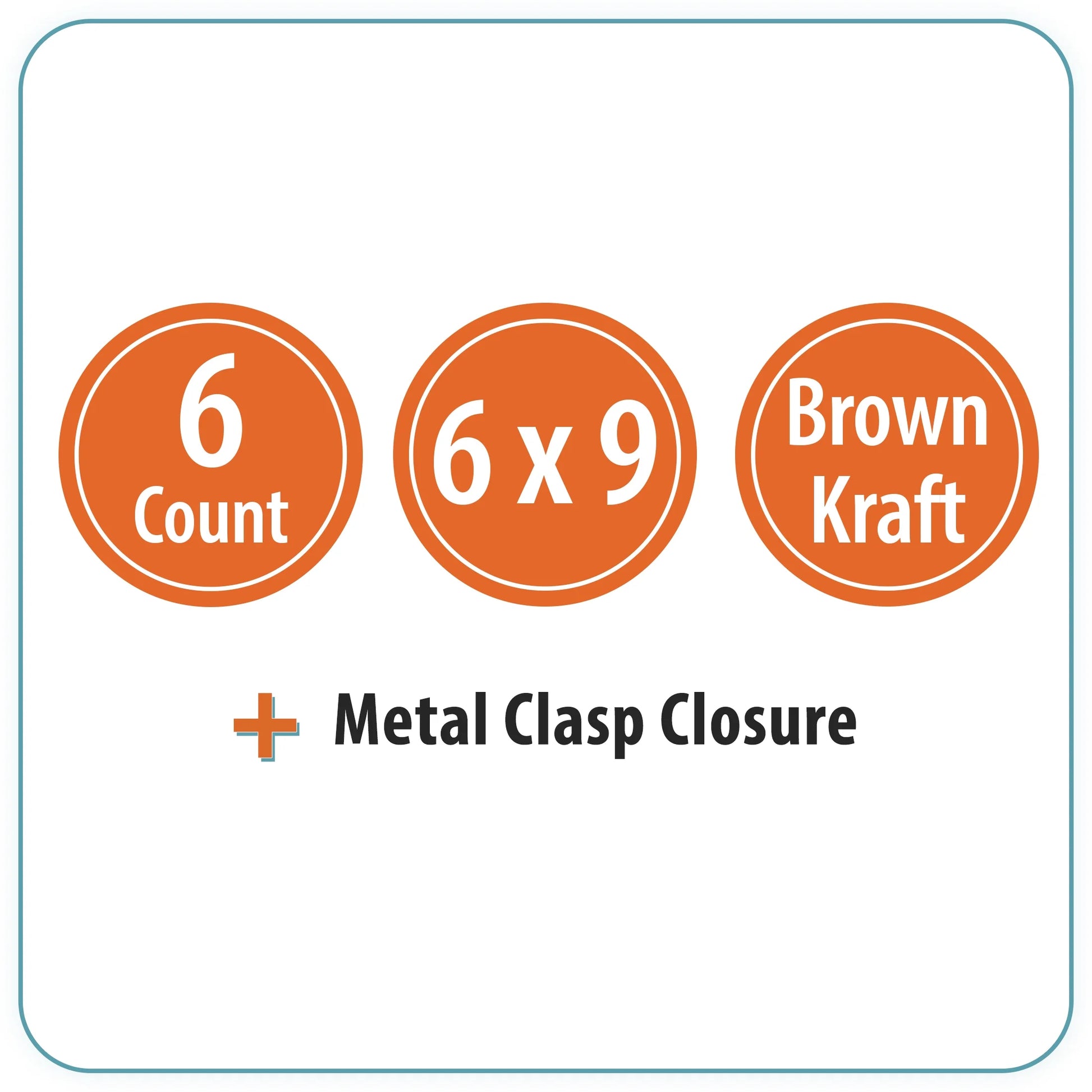 (6 Pack)  Kraft Clasp Envelopes, 6 in X 9 In, 6 Count