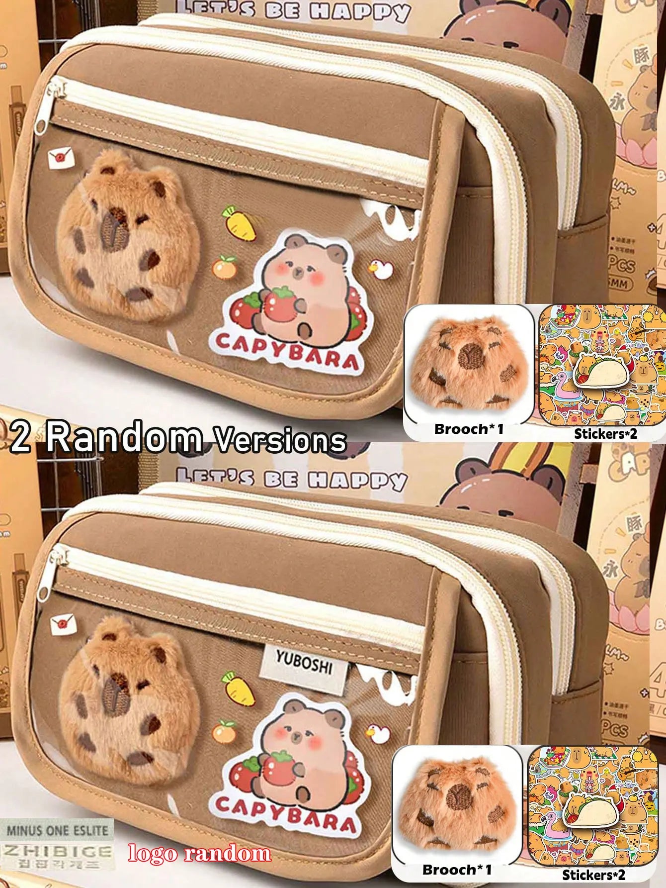 1Pc Large Capacity Pencil Case Flip Cover Stationery Pencil Bag Simple Stationery Storage Bag School Office Supplies Stationery