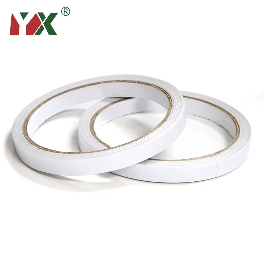 10M White Super Strong Paper Ultra Thin High Adhesive Cotton Double Sided Tape 8Mm 10Mm 12Mm