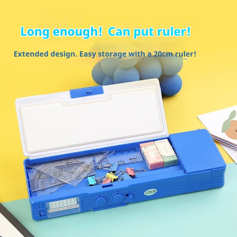 New  Stationery Box Kuromi Melody Stationery Box Password Lock Multi Functional Large Capacity Pencil Box Children'S Gift