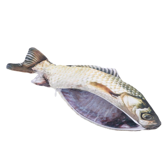1Pc Fish Shaped Pencil Pouch Simulated Fish Pen Bag Pencil Case Novelty Clutch Pouches Coin Purse Funny Travel Pencil Bags