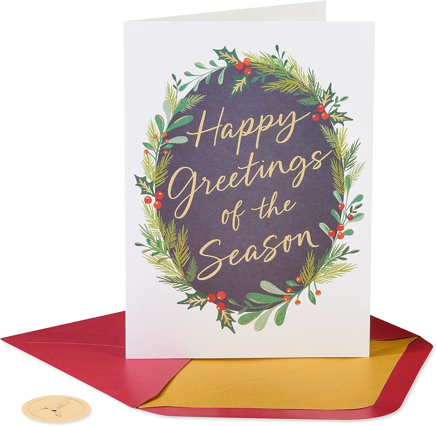 Boxed Christmas Cards with Envelopes, Joy to You, Wreath (20-Count)