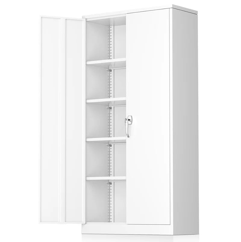 Metal Garage Storage Cabinets with 4 Adjustable Shelves and Lockable Doors ( 72'' H X 36'' W X 18'' D)