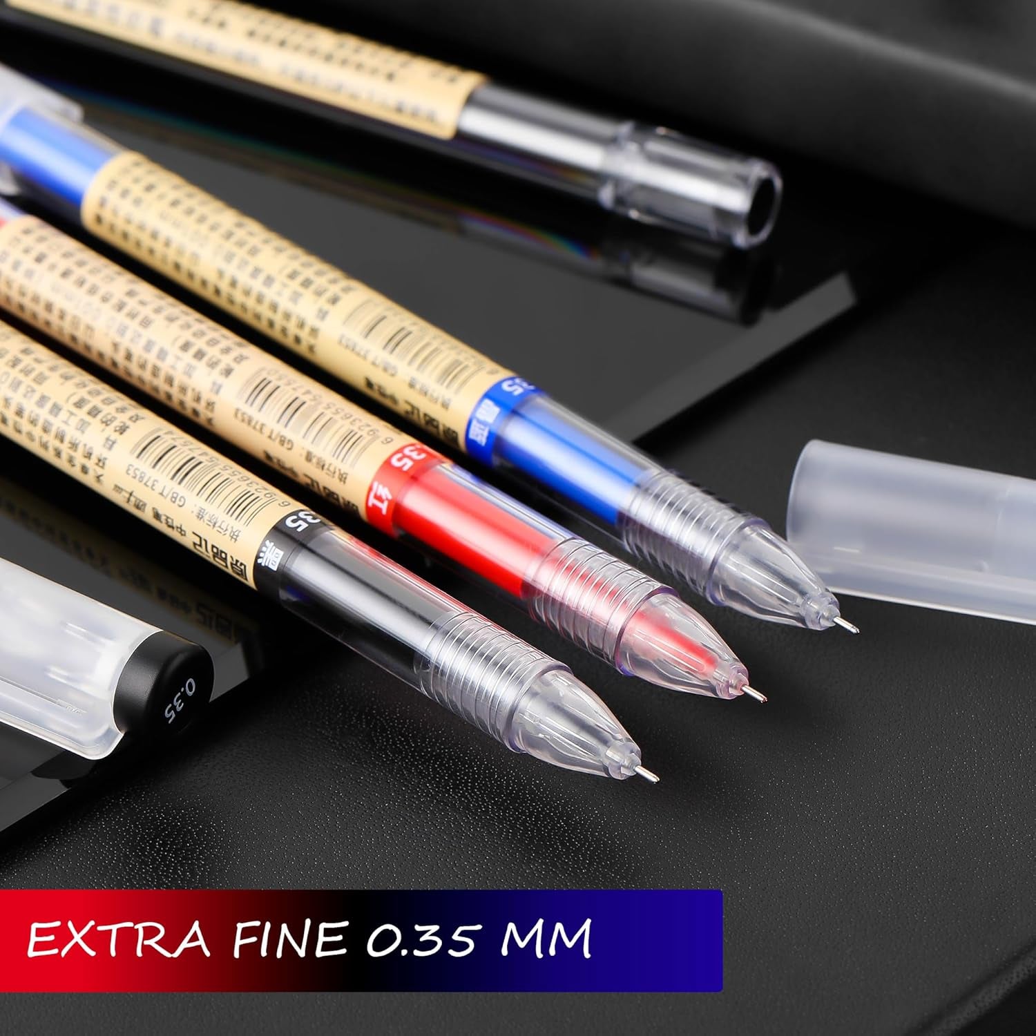 RIANCY Japanese Pens Gel Pens Ballpoint Liquid Ink Rollerball Black Gel Ink Pens