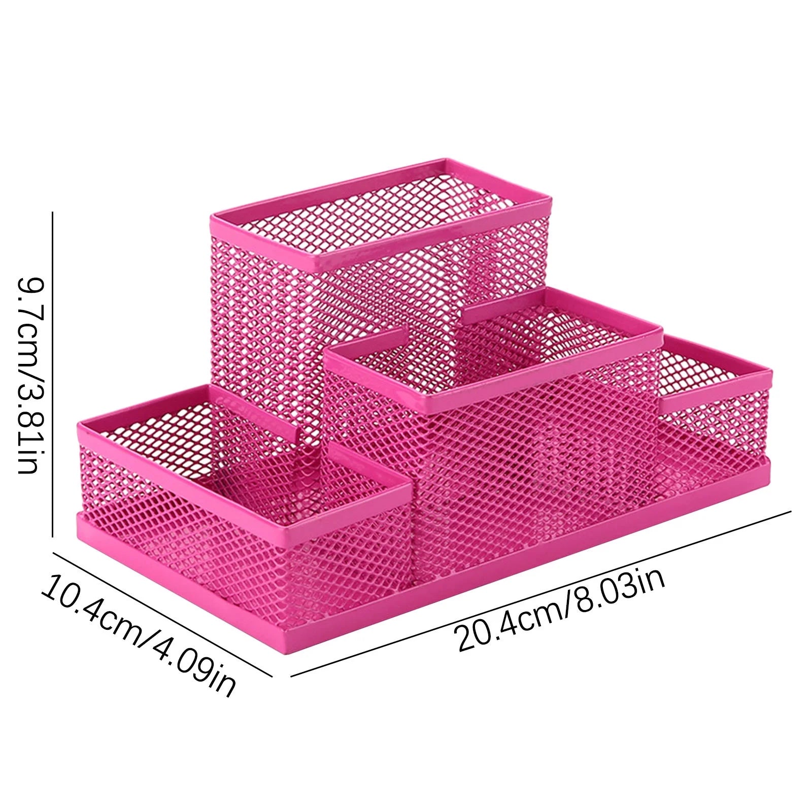 Mesh Pencil Holder, Hot Pink