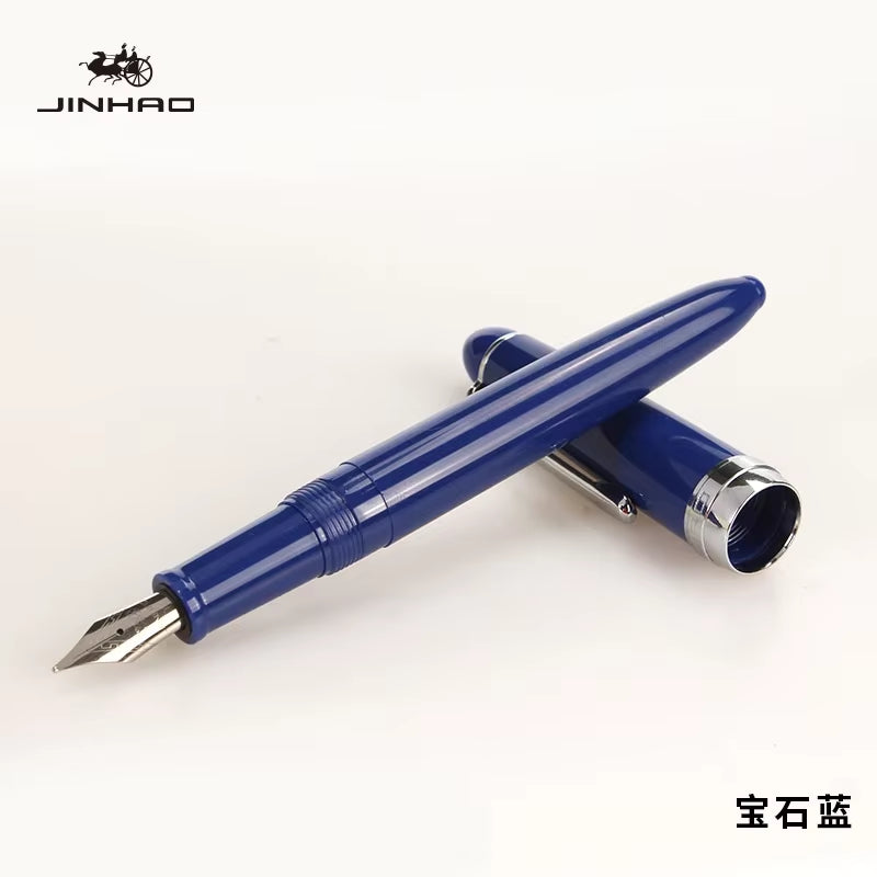 1Piece JINHAO 992 Silver Clip Fountain Pen 12 Colors for Choose 0.5Mm High Quality Ink Pens School and Office Writing Stationery