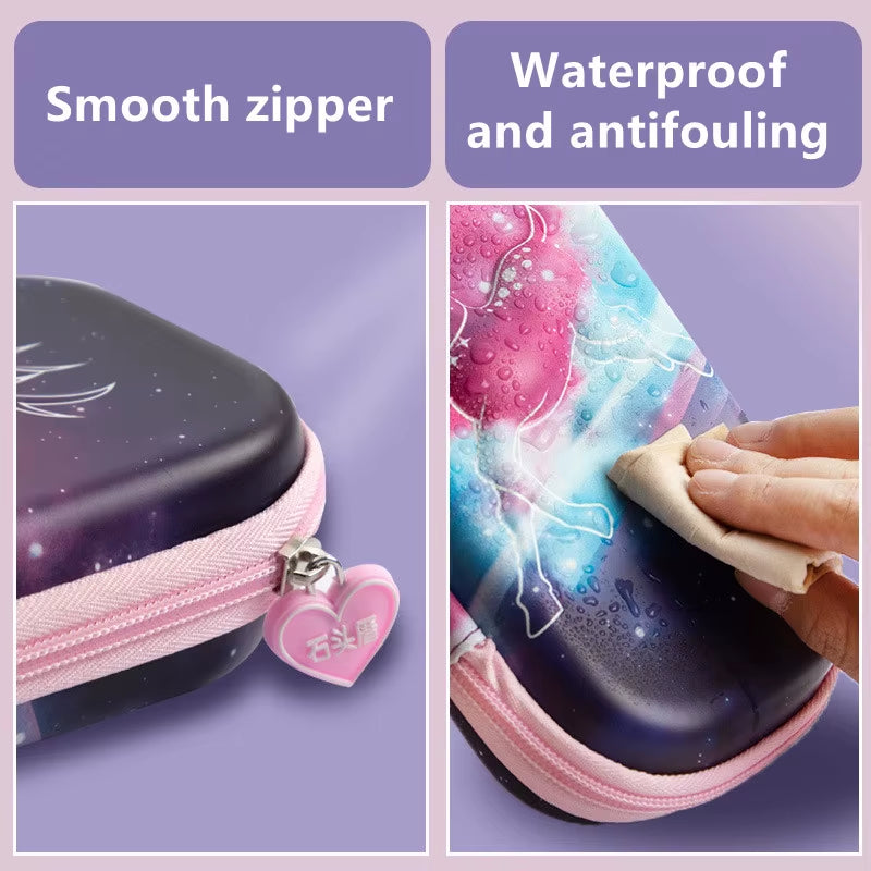 3D Pencil Case Cute Stationery Box EVA Pencil Box Cartoon Animal Pen Case Girls Pencil Case Children School Supplies Storage Box