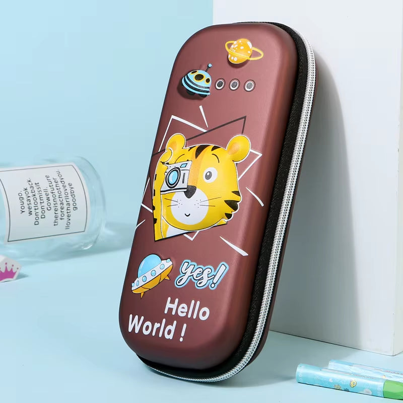 3D Pencil Case Cute Stationery Box EVA Pencil Box Cartoon Animal Pen Case Girls Pencil Case Children School Supplies Storage Box
