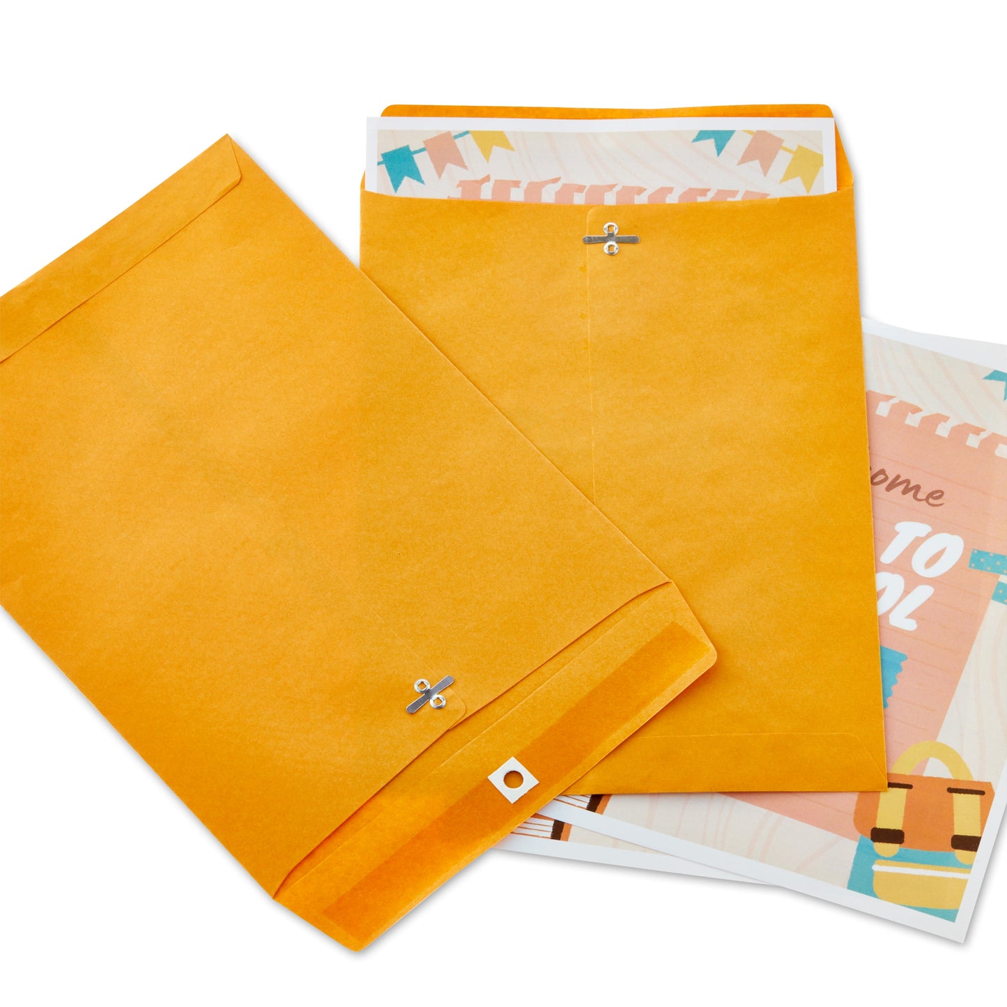 Kraft Clasp Envelopes, 9 in X 12 In, 25 Count