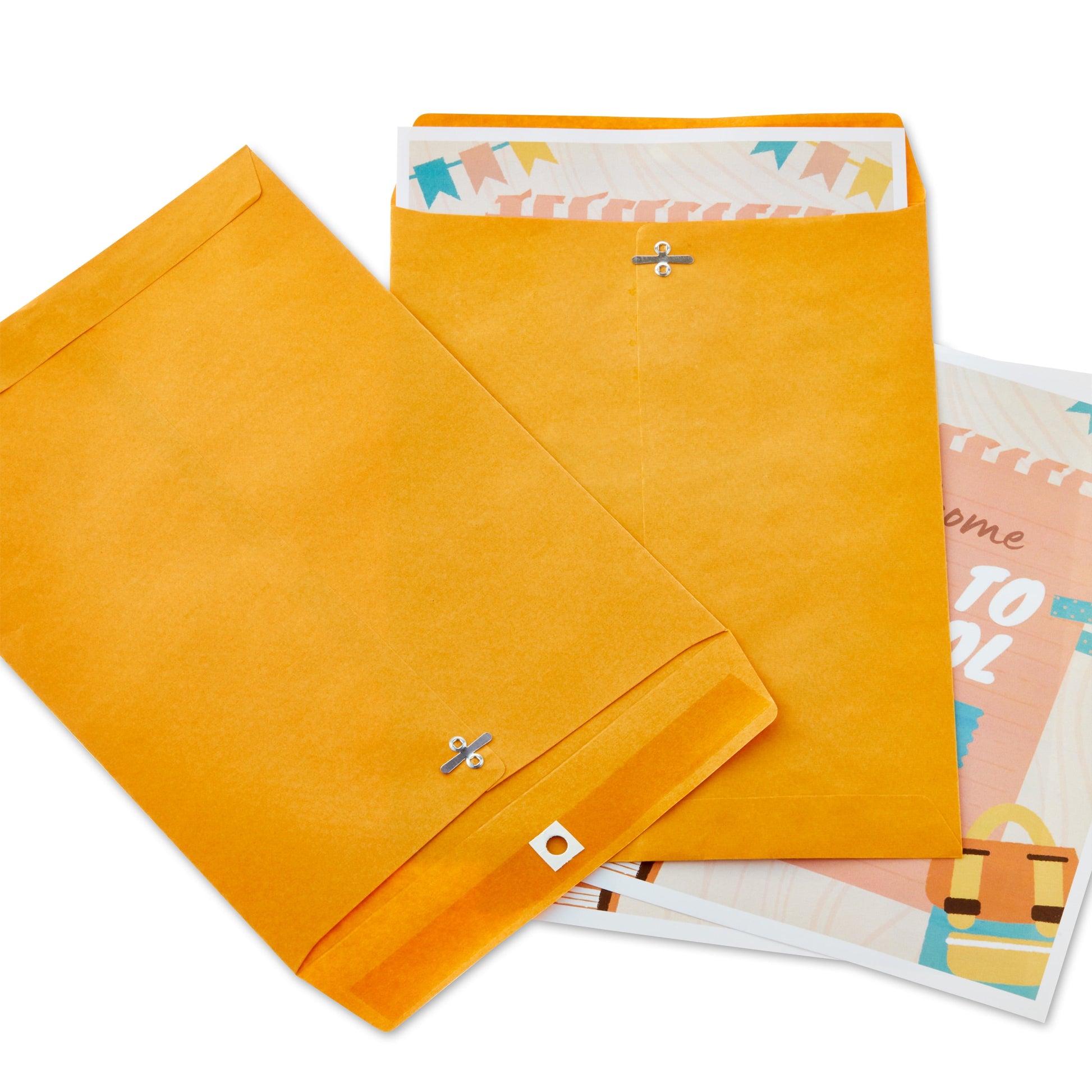 Kraft Clasp Envelopes, 9 in X 12 In, 25 Count