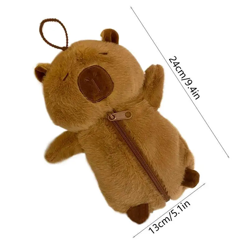 Cute Stationery Pencilcase Capybara Pen Case Soft School Supplies Plush Pencil Case Cute Student Stationery Storage Bag