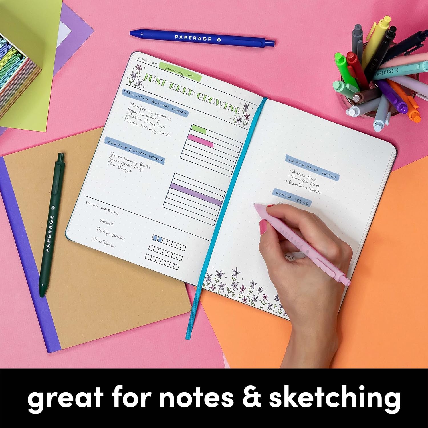 Dotted Journal Notebooks, 3 Pack, (Yellow), 160 Pages, Medium 5.7 Inches X 8 Inches - 100 GSM Thick Paper, Hardcover